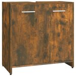 vidaXL Armoire de bain Chêne fumé 60x33x60 cm Bois d'ingénierie