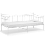 vidaXL Cadre de canapé-lit Blanc Métal 90x200 cm