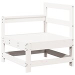 vidaXL Salon de jardin 7 Pièces Blanc Bois de pin massif