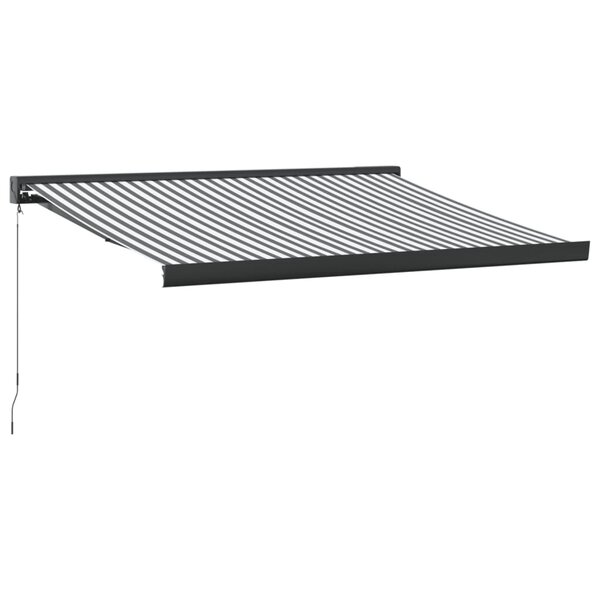 vidaXL Auvent rétractable anthracite/blanc 3x2 5 m tissu et aluminium