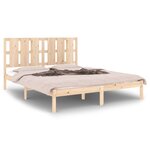 vidaXL Cadre de lit Bois de pin massif 160x200 cm