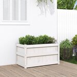 vidaXL Jardinière blanc 90x50x50 cm bois de pin massif