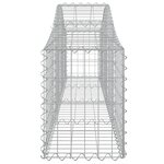 vidaXL Panier de gabions arqué 200x30x40/60 cm Fer galvanisé