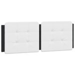 vidaXL Lit avec matelas noir et blanc 140x200 cm similicuir