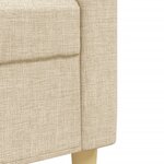vidaXL Ensemble de canapés 2 Pièces avec coussins décoratifs crème tissu