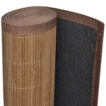 vidaXL Tapis en bambou marron à latte rectangulaire 80 x 200 cm