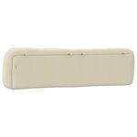 vidaXL Coussin de tête de lit crème 200 cm tissu