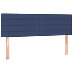 vidaXL Sommier à lattes de lit avec matelas LED Bleu 140x190 cm Tissu