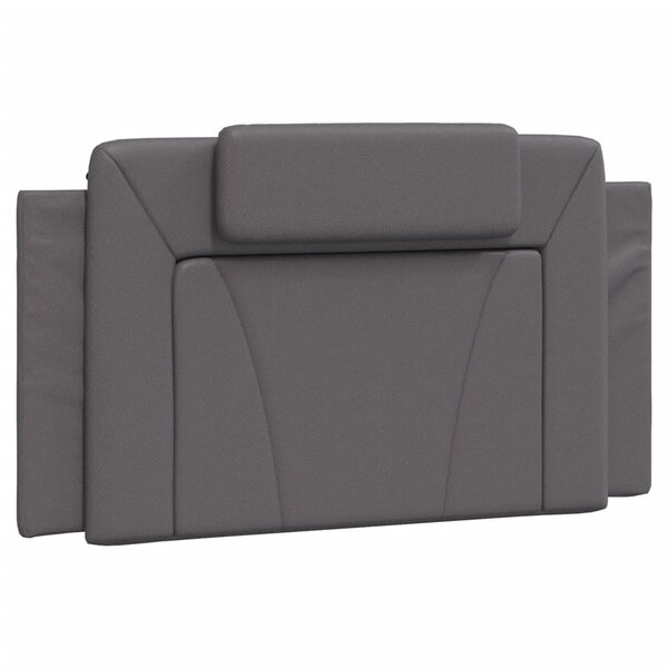 vidaXL Coussin de tête de lit gris 100 cm similicuir