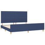 vidaXL Cadre de lit avec tête de lit Bleu 200 x 200 cm Tissu