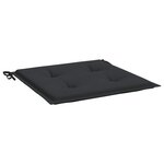 vidaXL Coussins de chaise jardin lot de 4 noir 40x40x3 cm tissu oxford