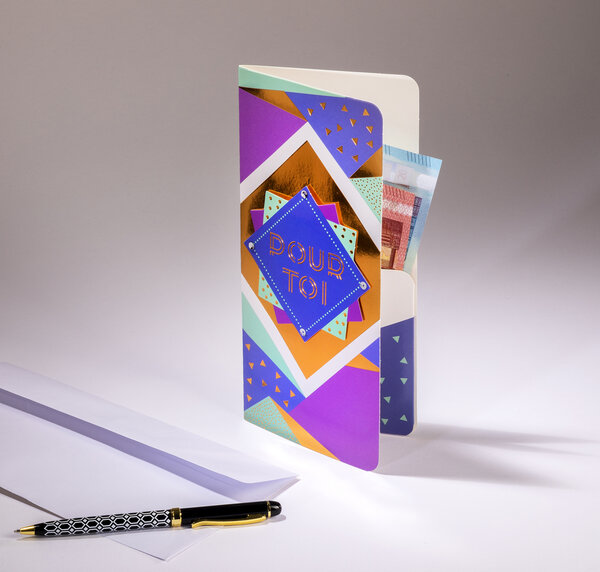 Porte-billet pour offrir billets  chèques  invitations spectacles - pour toi graphique