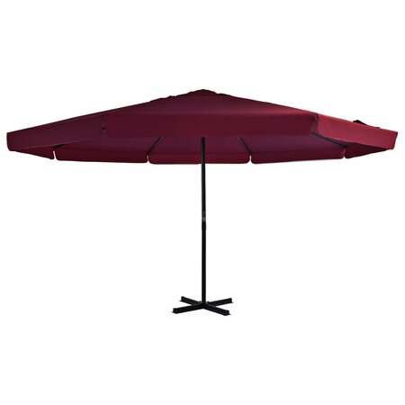 vidaXL Parasol d'extérieur avec mât en aluminium 500 cm bordeaux