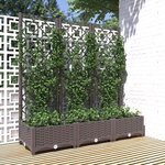 vidaXL Jardinière avec treillis Marron 120 x 40 x 121 5 cm PP