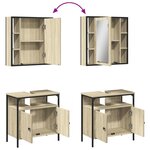 vidaXL Ensemble de meubles de salle de bain 2 Pièces chêne sonoma