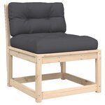 vidaXL Canapés de jardin avec coussins 2Pièces bois de pin massif