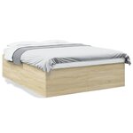vidaXL Cadre de lit chêne sonoma 160x200 cm bois d'ingénierie