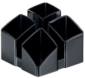 Multipot à crayons SCALA 4 compartiments Noir HAN