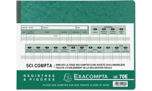 Piqûre 24x32cm - SCI Compta 96 pages EXACOMPTA