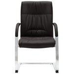 vidaXL Chaise de bureau cantilever Noir Similicuir