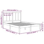 vidaXL Cadre de lit Bois de pin massif 120x200 cm