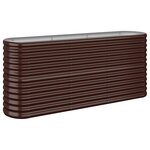 vidaXL Lit surélevé de jardin Acier enduit de poudre marron