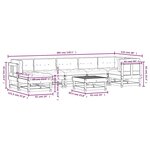 vidaXL Salon de jardin 8 Pièces avec coussins bois massif douglas