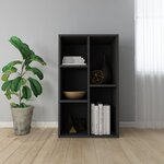 vidaXL Bibliothèque/Buffet Noir 50x25x80 cm Bois d’ingénierie