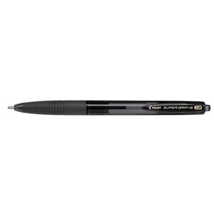 Stylo à bille rétractable super grip g pointe extra large noir x 12 pilot