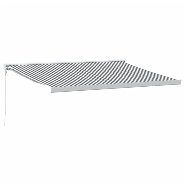 vidaXL Auvent rétractable anthracite et blanc 4 5x3 m tissu/aluminium