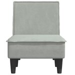 vidaXL Chaise longue gris clair velours