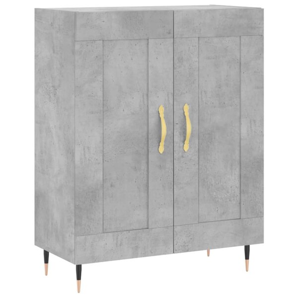 vidaXL Buffet gris béton 69 5x34x90 cm bois d'ingénierie