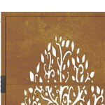 vidaXL Portail de jardin 105x180 cm acier corten conception de l'arbre