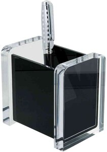 Pot à crayons en 'acrylique' Transparent/noir WEDO