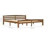 vidaXL Cadre de lit Marron miel Bois de pin massif 180x200 cm