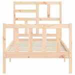 vidaXL Cadre de lit et tête de lit 100x200 cm bois massif