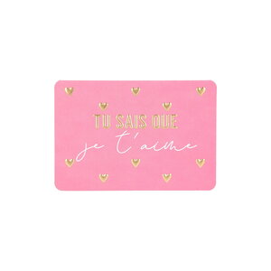 Mini carte de voeux avec enveloppe - amour / amitié - tu sais que je t' aime