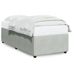 vidaXL Cadre de lit Gris clair 90x200 cm Velours