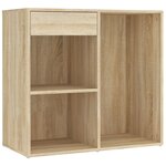 vidaXL Coiffeuse à LED avec 2 armoires Chêne sonoma Bois d'ingénierie