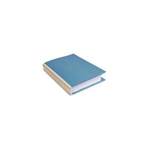 Paquet de 25 chemises à dos toilé carte 300 grammes dos 3cm 24x32cm Bleu EXACOMPTA