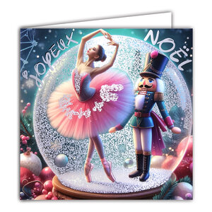 23090 Carte carrée Joyeux Noël avec Enveloppe 15x15cm