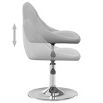 vidaXL Chaises pivotantes à manger lot de 2 Gris clair Velours