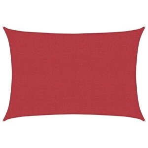 vidaXL Voile d'ombrage 160 g/m² Rouge 4x5 m PEHD