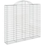 vidaXL Paniers à gabions arqués 5 Pièces 200x50x180/200 cm Fer galvanisé