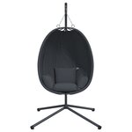 vidaXL Chaise suspendue en forme d'œuf avec support anthracite