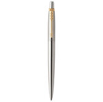 PARKER Jotter Stylo bille  acier  recharge bleue pointe moyenne  Coffret cadeau