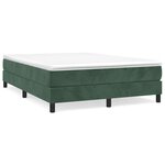 vidaXL Cadre de lit Vert foncé 140x200 cm Velours