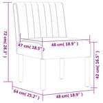 vidaXL Fauteuil sans accoudoirs jaune velours