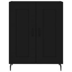 vidaXL Buffet haut Noir 69 5x34x180 cm Bois d'ingénierie