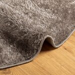 vidaXL Tapis ISTAN à poils longs aspect brillant gris Ø 200 cm